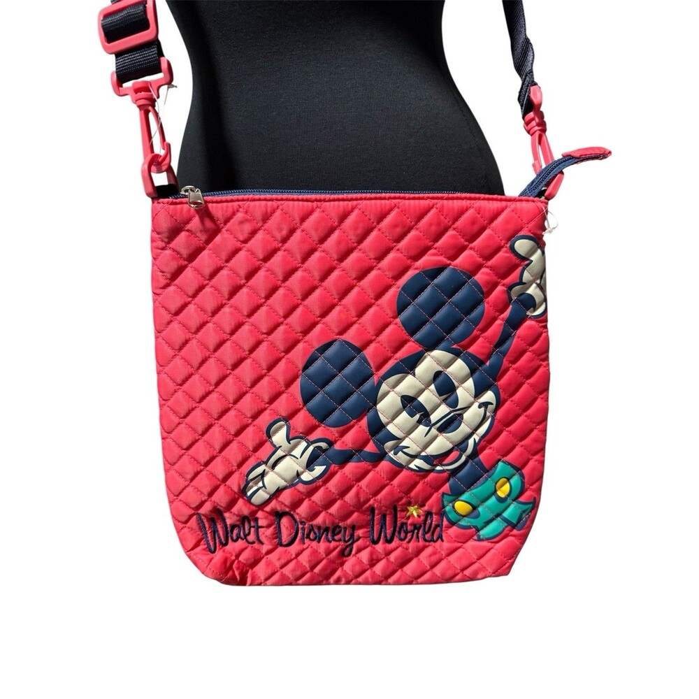 Disney Parks Mickey Mouse Quilted Crossbody Bag Authentic Original